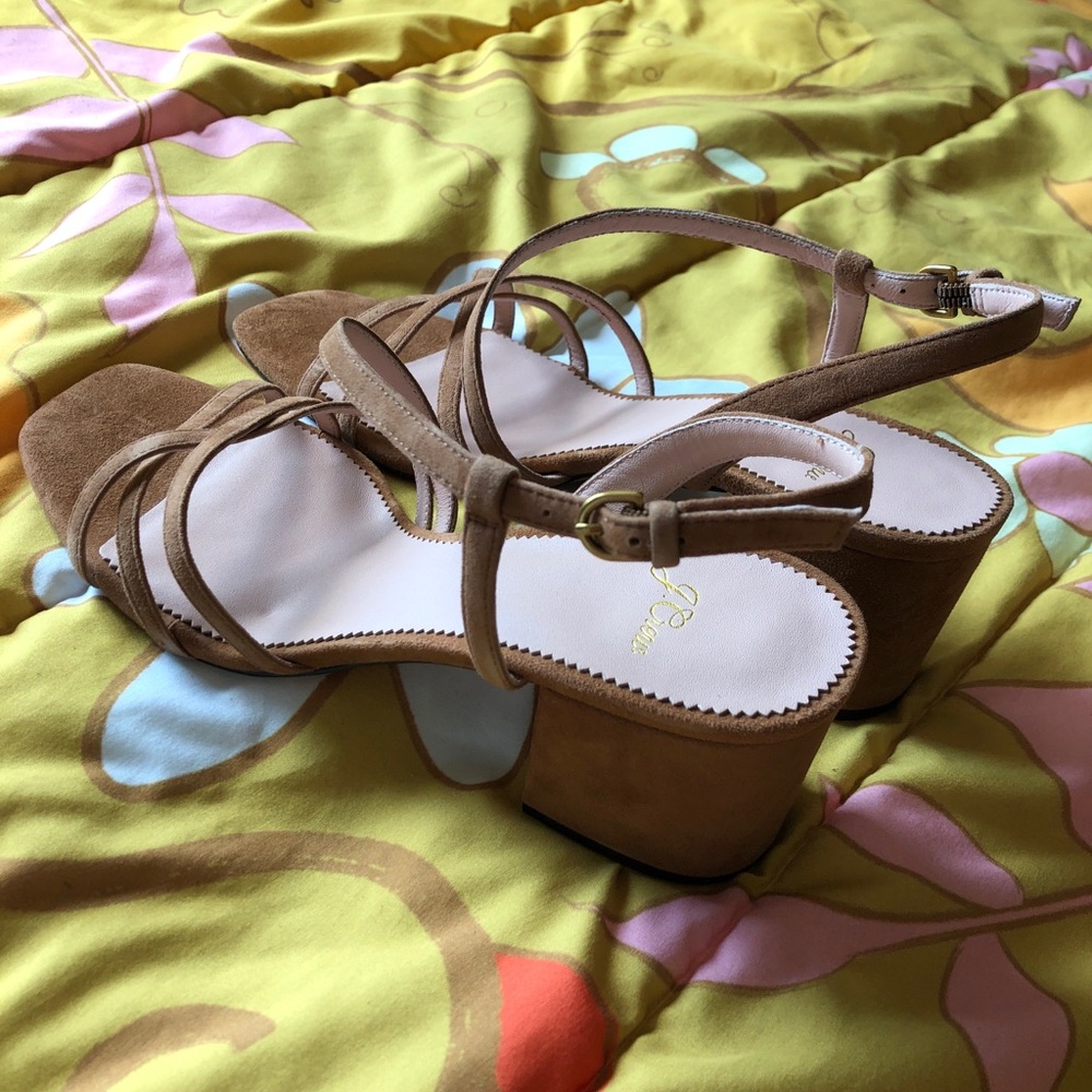 🆕J. Crew Odette Tan Suede Strappy Sandals - Picture 7 of 9